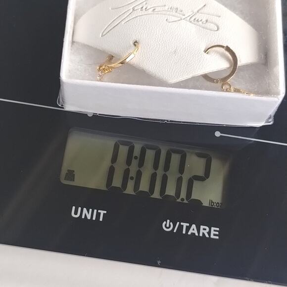 NEW! Celestial Moon & Star Gold + Rhinestone Huggie Hoop Tiny Charm Earrings 5&2 - Picture 12 of 15